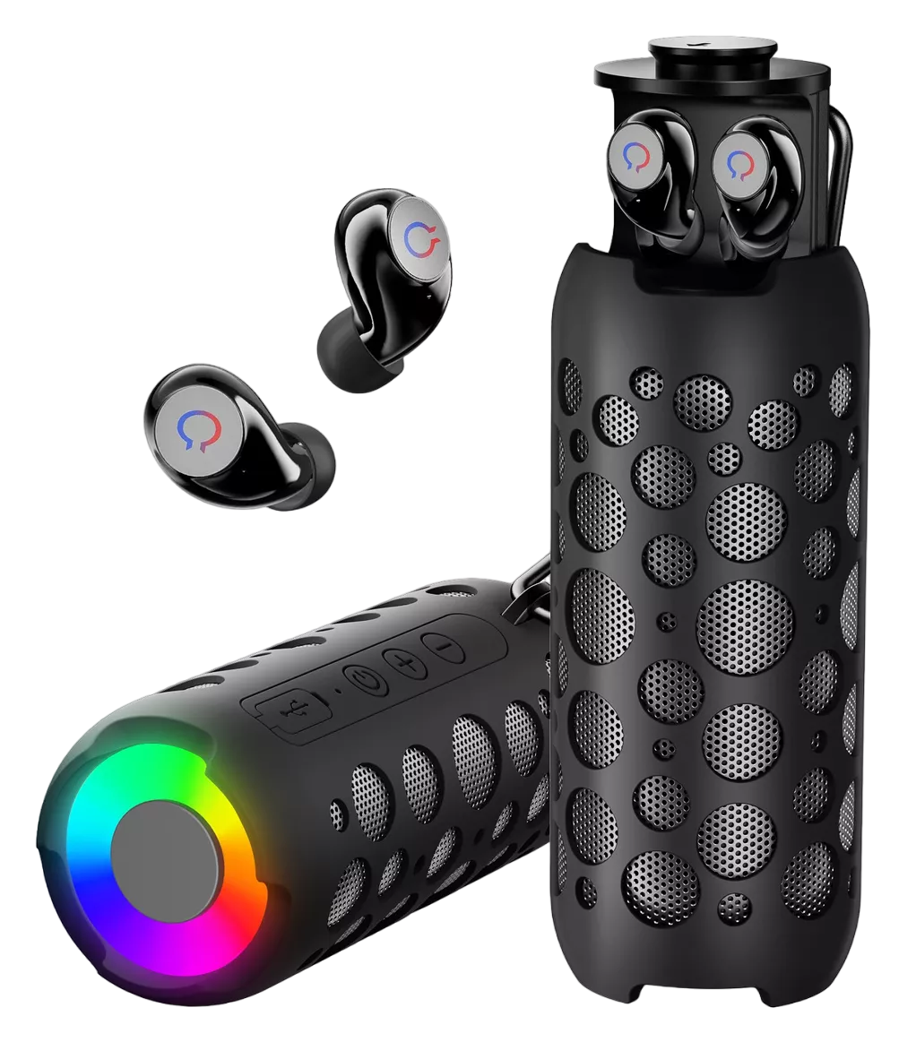 Foto 2 pulgar | Bocina Bluetooth con Tws Audífonos Recargable Altavoz K045 Negro