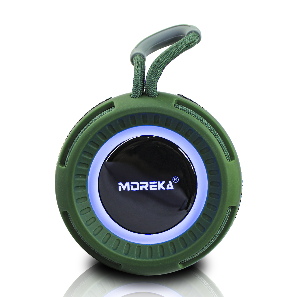 Foto 5 pulgar | Bocina Portátil Potente Subwoofer Bluetooth Con Anillo Led Color Verde