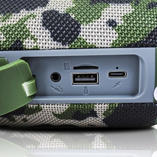 Foto 5 | Bocina Portátil Potente Subwoofer Bluetooth Con Anillo Led Color Verde