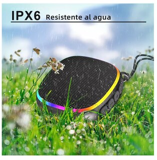 Foto 3 | Bocina Bluetooth Portátil Impermeable Para Deportes Negra