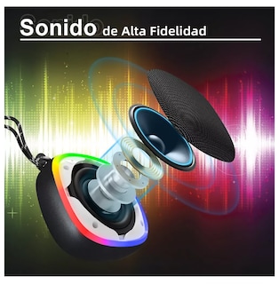 Foto 4 | Bocina Bluetooth Portátil Impermeable Para Deportes Negra