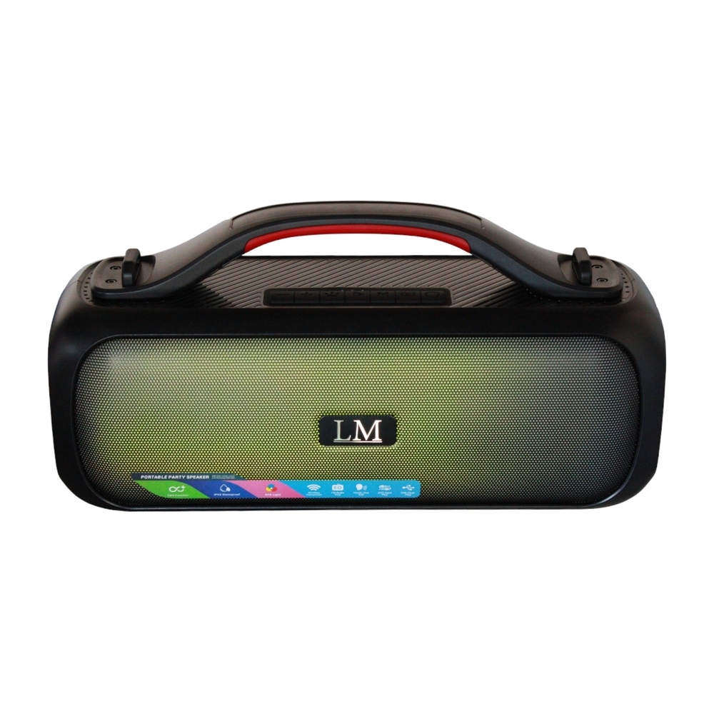 Foto 4 | Bocina LM-BS07 Impermeable IPX5 con conexión Bluetooth Conexión USB AUX y Radio FM 30W y 4hrs de Reproducción