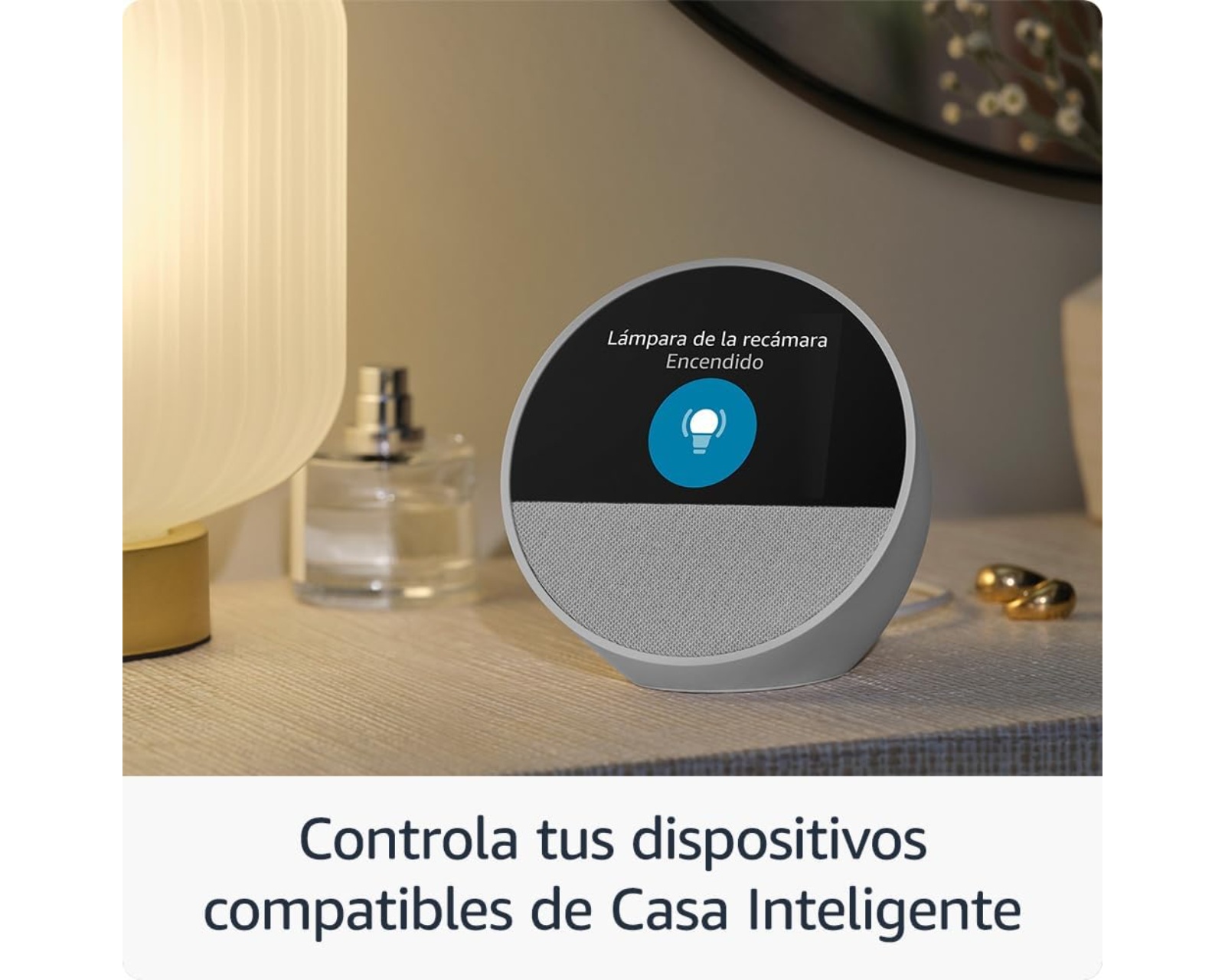 Foto 5 pulgar | Amazon Echo Spot Alexa Con Despertador Inteligente Blanco