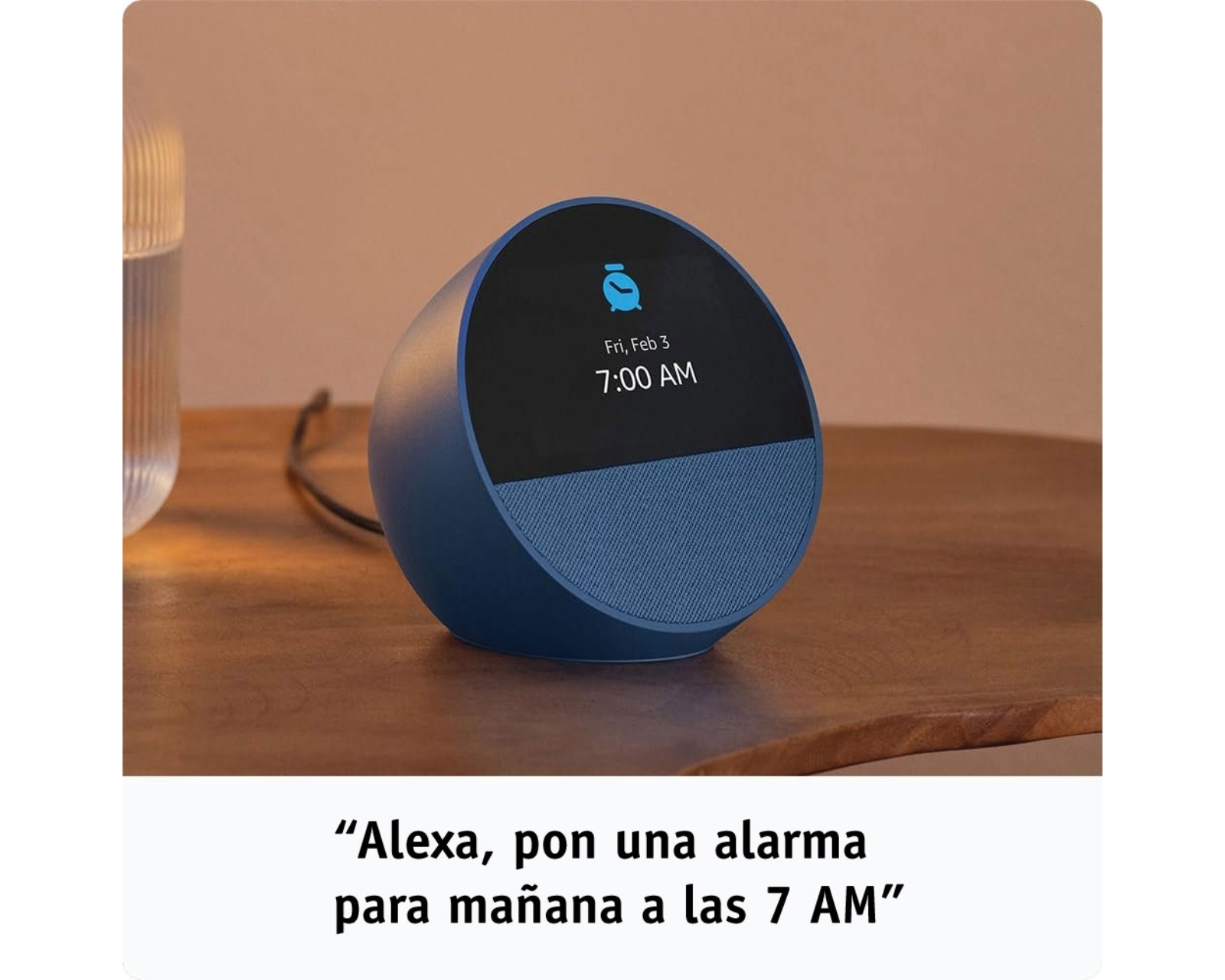 Foto 4 pulgar | Amazon Echo Spot Alexa Con Despertador Inteligente Azul