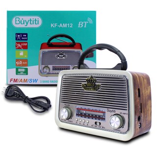 Foto 1 | Estéreo De Madera Vitage Con Bluetooth, Multibanda Fm/am/sw
