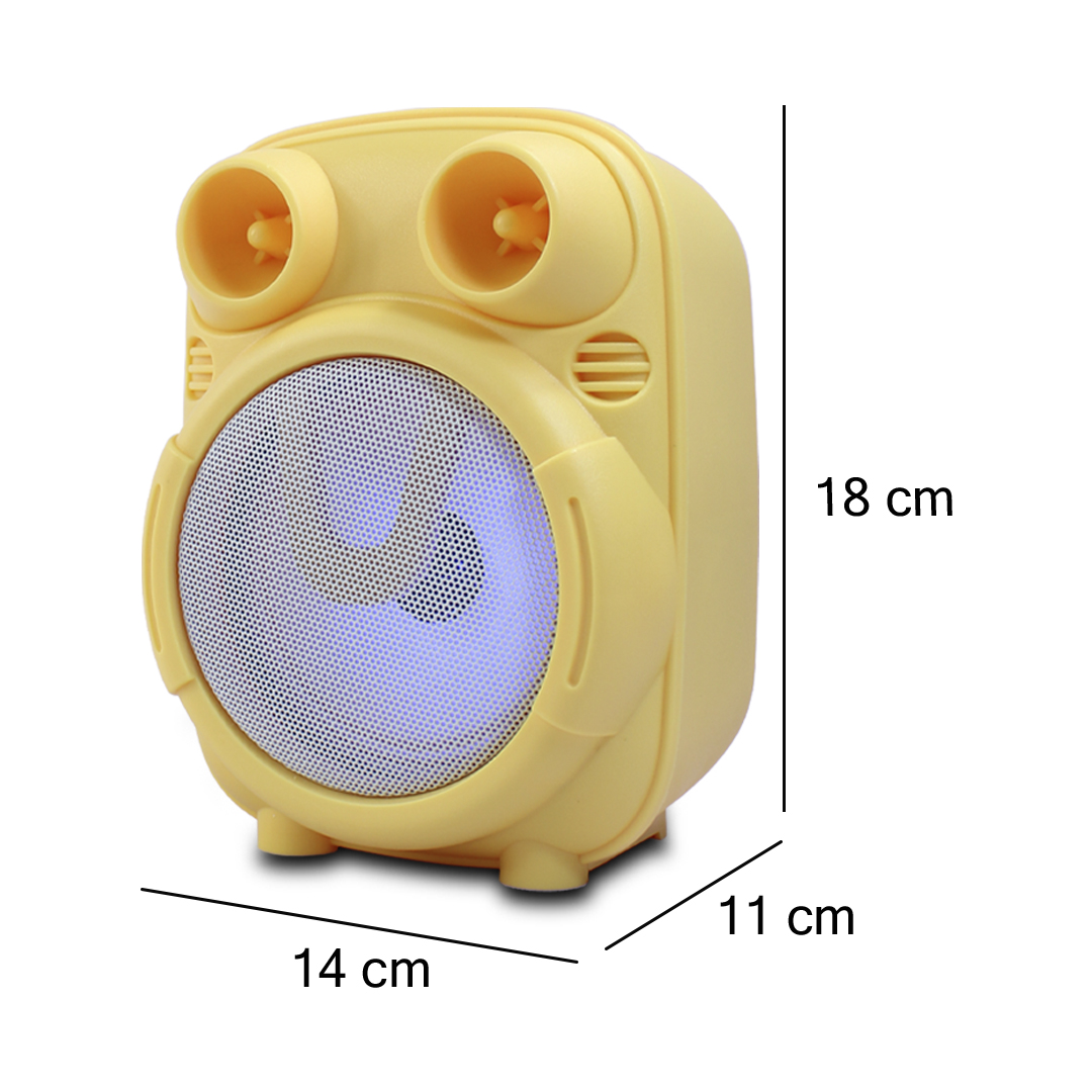 Foto 2 | Bocina Bluetooth Gts-1862 4 Pulgadas Luz Led 8w Color Amarillo