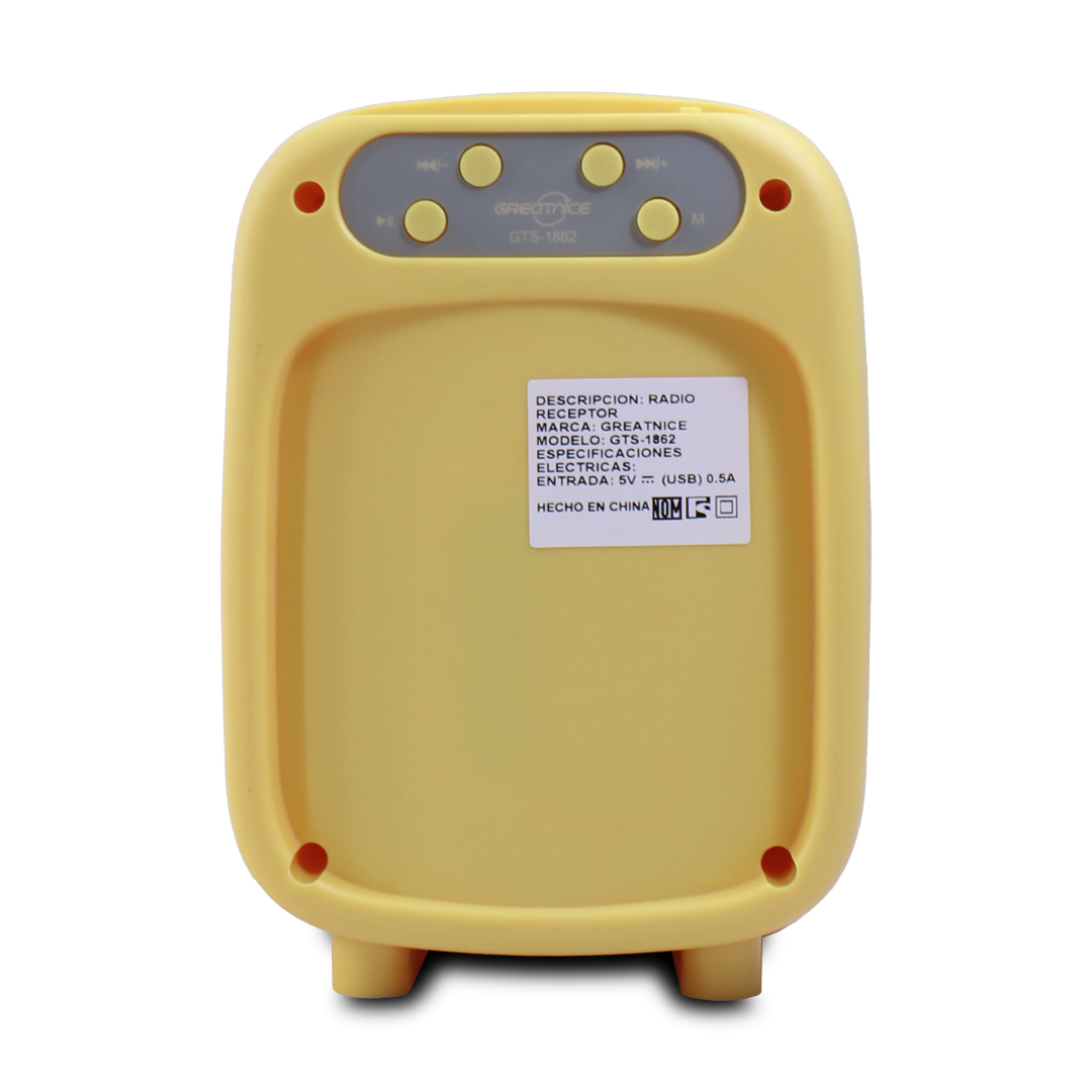 Foto 5 | Bocina Bluetooth Gts-1862 4 Pulgadas Luz Led 8w Color Amarillo