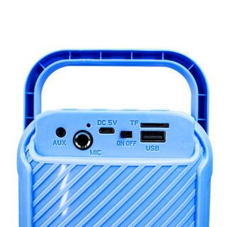 Foto 4 | Bocina Bluetooth Ridgeway Azul con Reproductor MP3 Integrado