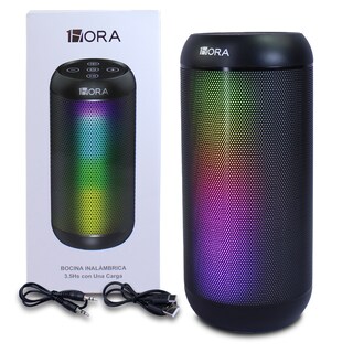 Foto 1 | 1 Hora Bocina Cilindrica Negro Bluetooth Boc242 10w