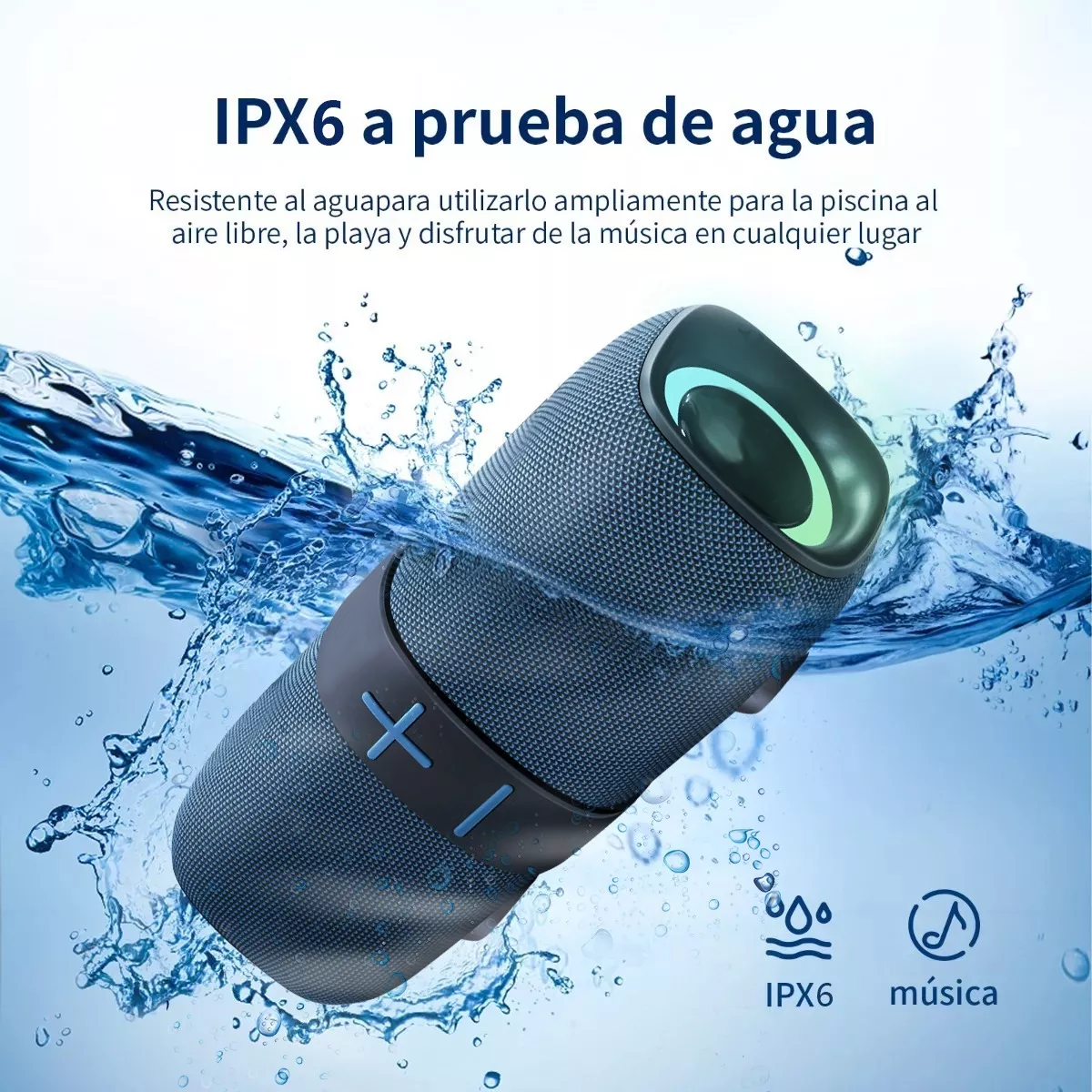 Foto 5 pulgar | Bocina Portátil Bluetooth Eo Safe Imports Esi-14570 Azul