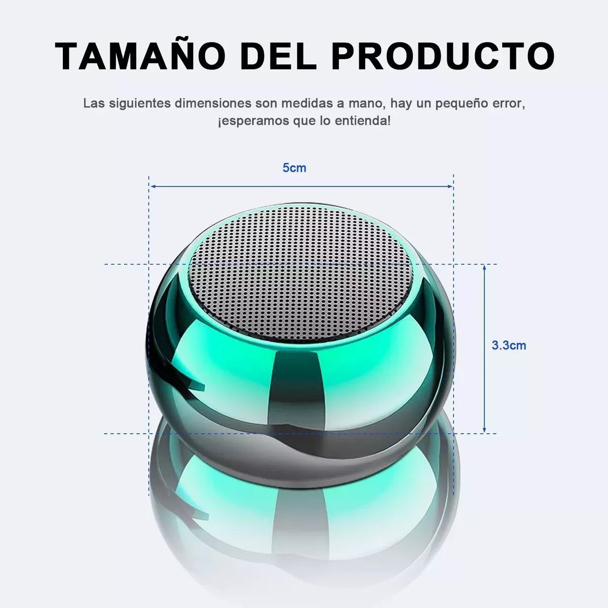 Foto 4 pulgar | Mini Altavoz Portátil Inalámbrico Bajo  Bluetooth Altavoz Eo Safe Imports Esi-14563 Verde