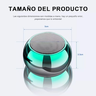 Foto 3 | Mini Altavoz Portátil Inalámbrico Bajo Bluetooth Altavoz Eo Safe Imports Esi-14560 Multicolor