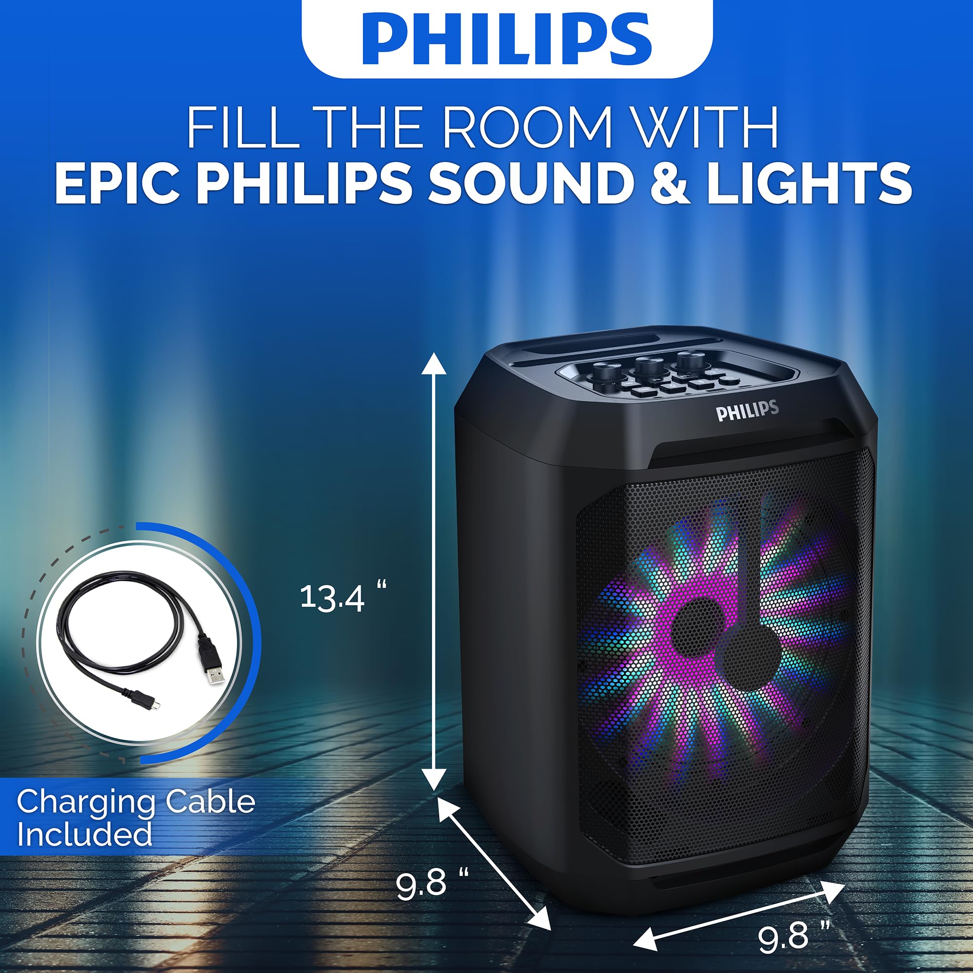 Foto 2 | Altavoz Bluetooth Para Fiestas Altavoces Philips Party Boost Con Refuerzo De Graves - Venta Internacional.