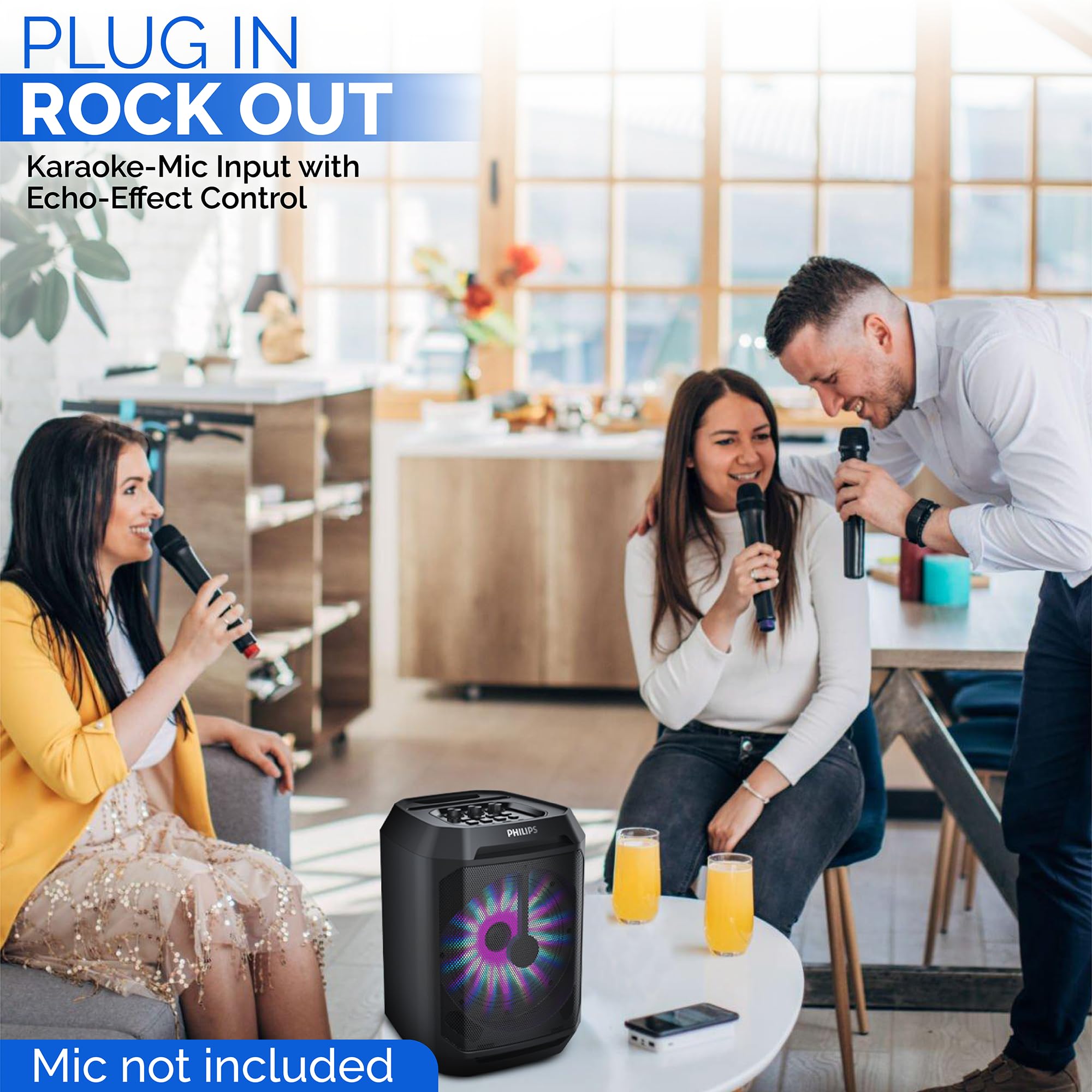 Foto 5 pulgar | Altavoz Bluetooth Para Fiestas Altavoces Philips Party Boost Con Refuerzo De Graves - Venta Internacional.