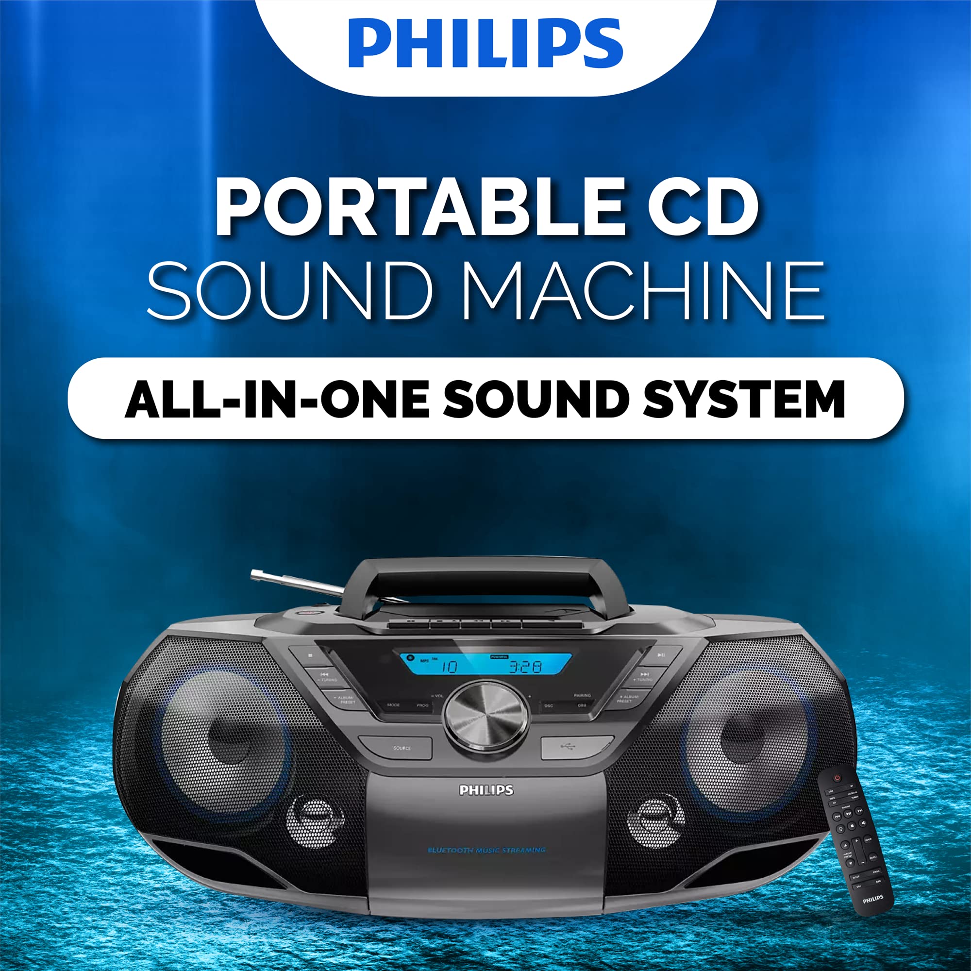 Foto 7 pulgar | Reproductor De Cd Portátil Bluetooth Con Casete Philips Boombox - Venta Internacional.