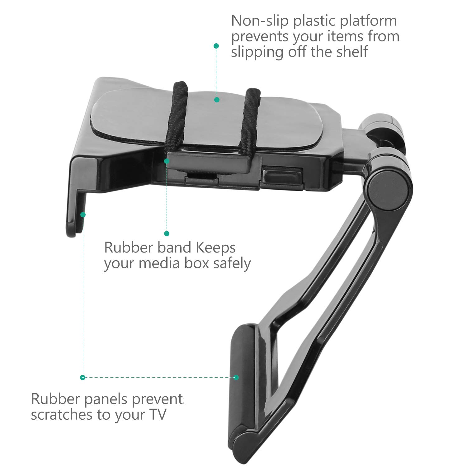Foto 7 pulgar | Estante Superior de TV Wali Tsh003 Negro para Dispositivos de Streaming - Venta Internacional