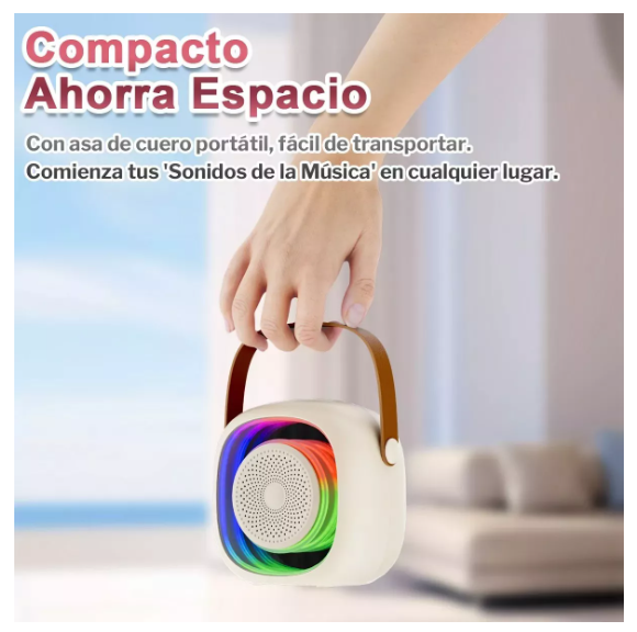 Foto 4 | Bocina Bluetooth Subwoofer Karaoke Con Micrófono Inalámbrico