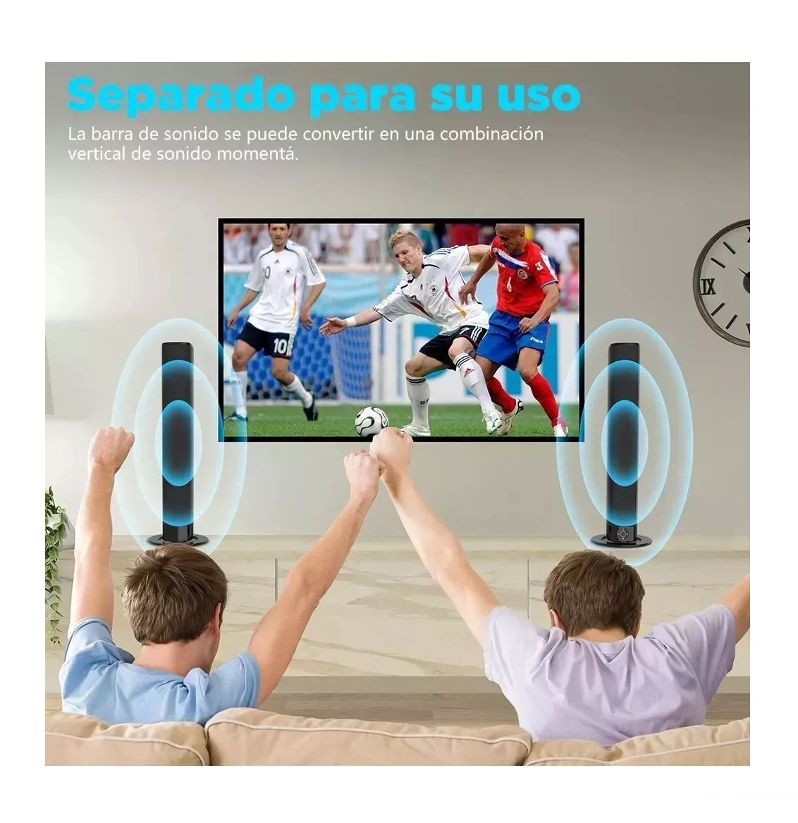 Foto 3 pulgar | Barras de Sonido Bluetooth Home Theater Bocinas para Tv 2.0 Negras