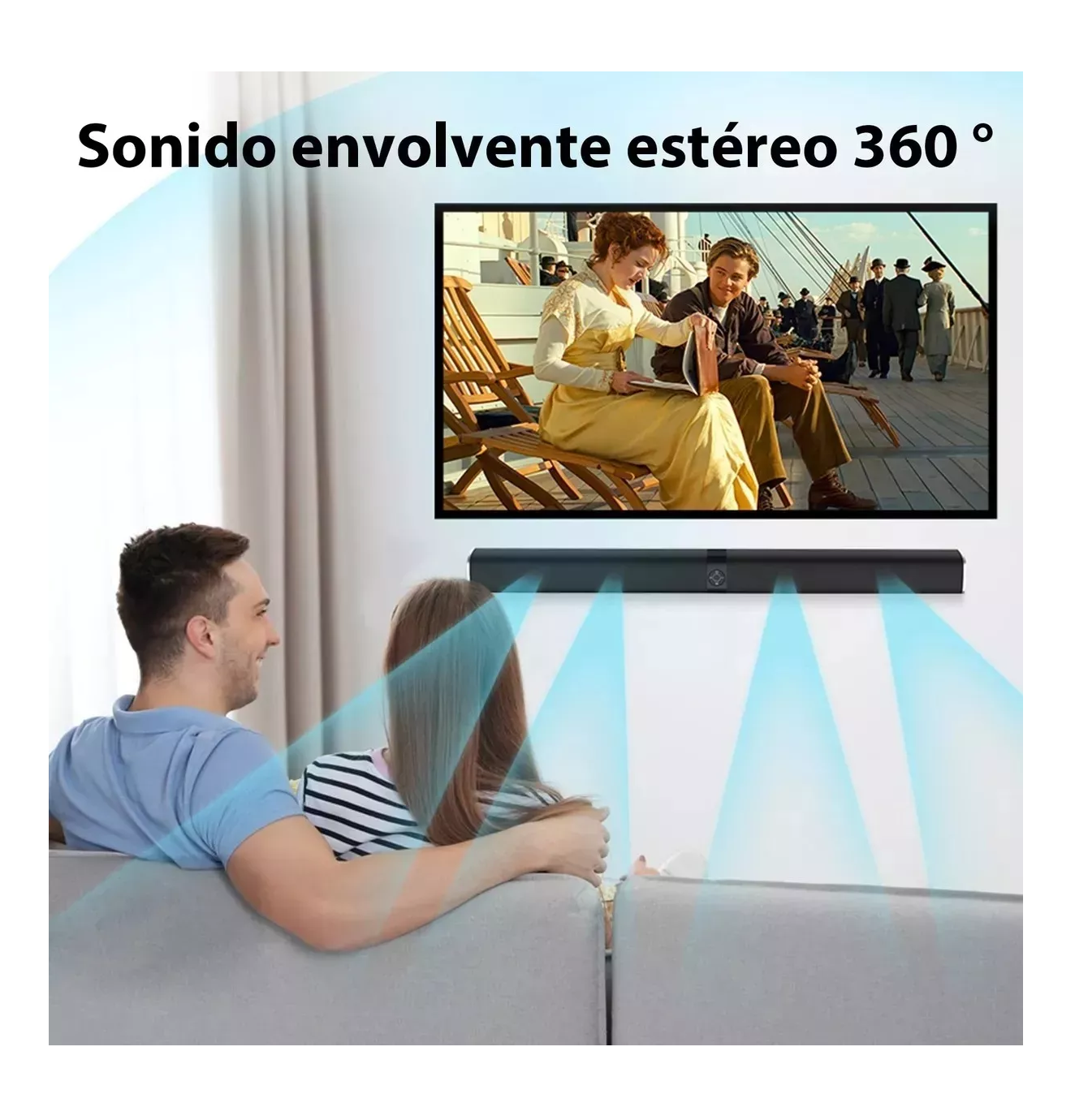 Foto 5 pulgar | Barras de Sonido Bluetooth Home Theater Bocinas para Tv 2.0 Negras