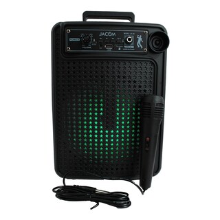 Foto 1 | Bocina Portátil Recargable Bt 8'' Jk-08 Con Micrófono Y Luz Led