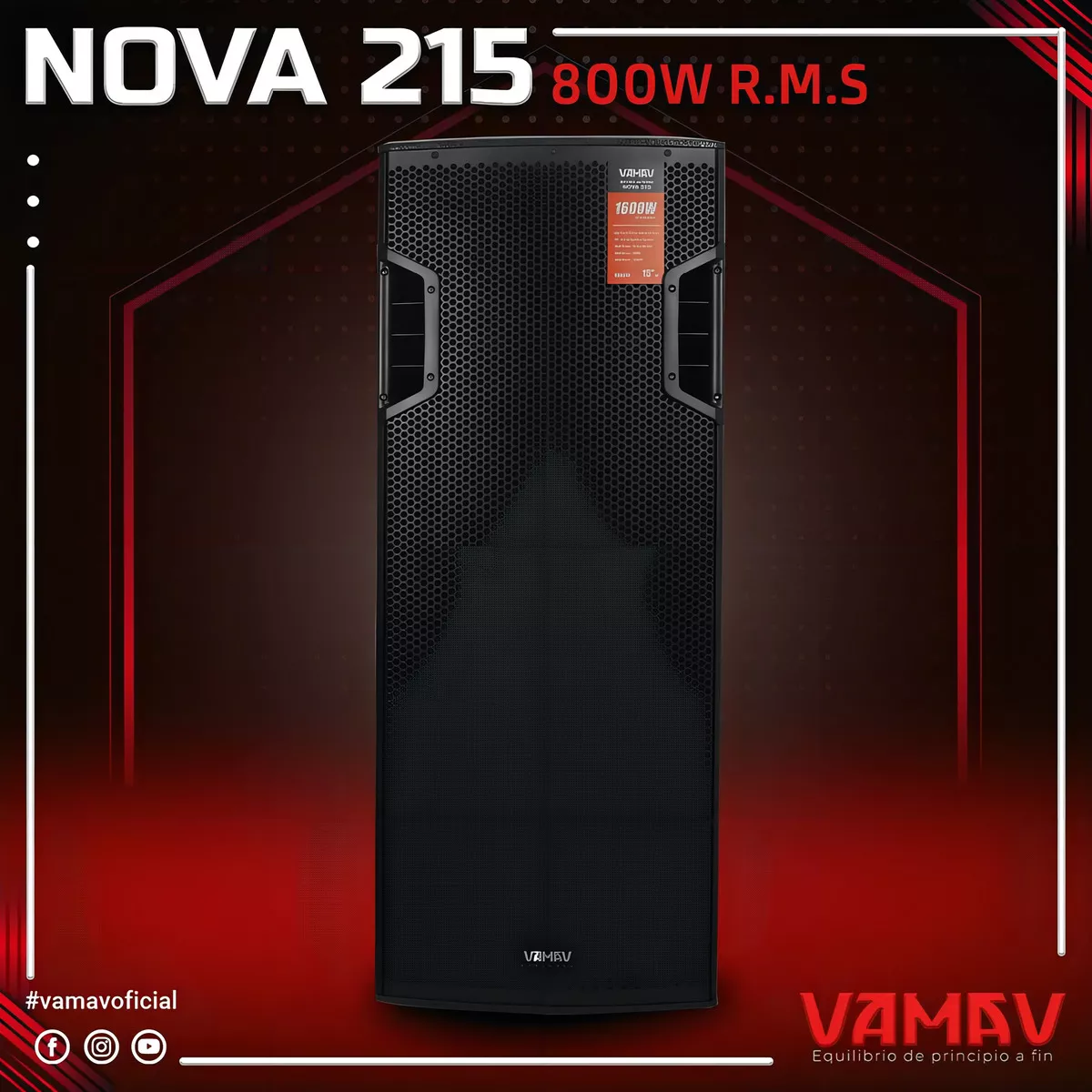 Foto 5 pulgar | Bocina Portátil Vamav Nova 215 Negra con Bluetooth y Consola de DJ Integrada