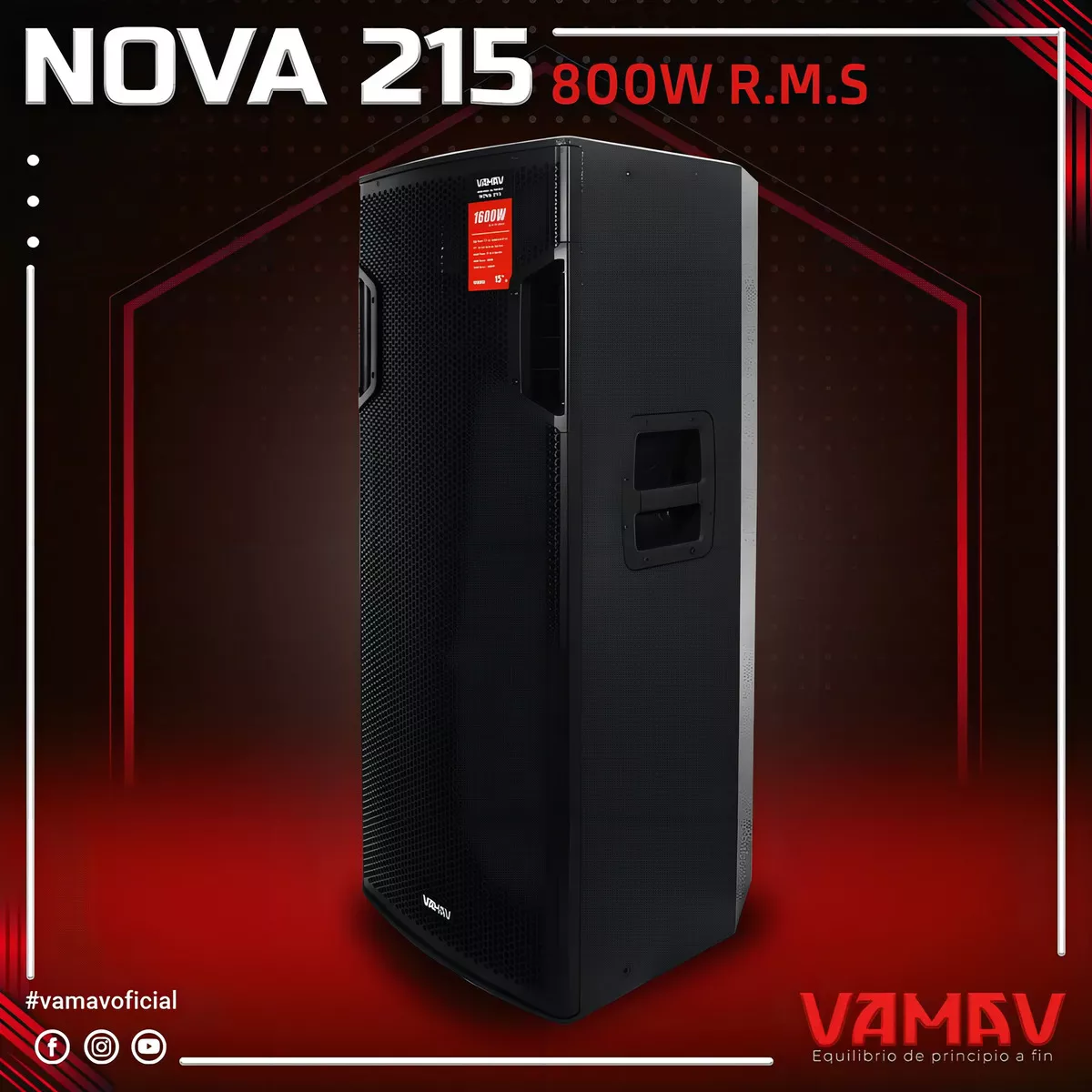 Foto 5 | Bocina Portátil Vamav Nova 215 Negra con Bluetooth y Consola de DJ Integrada