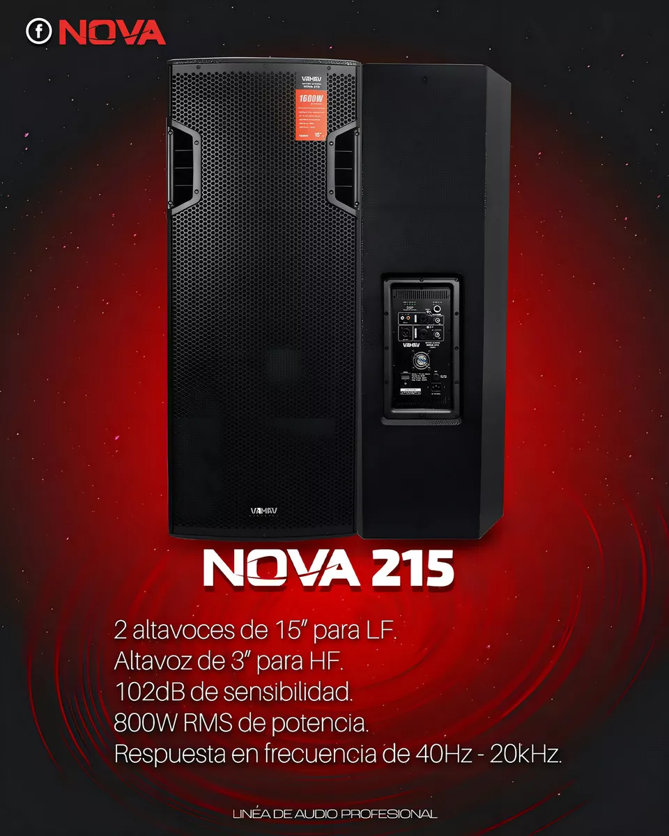 Foto 6 | Bocina Portátil Vamav Nova 215 Negra con Bluetooth y Consola de DJ Integrada