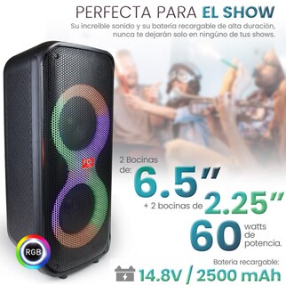 Foto 7 | Bocina Fol Inalámbrica Bluetooth Portátil Recargable Negro Fs-l2206