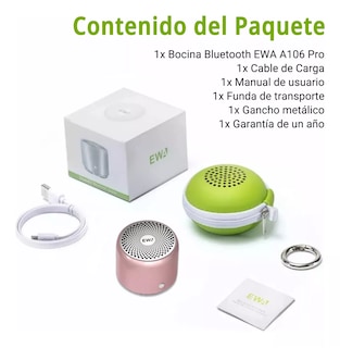 Foto 3 | Bocina Ewa A106 Bluetooth Portátil Y Recargable Rosa