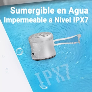 Foto 3 | Bocina Bluetooth Mini Inalámbrica Portátil Impermeable Plata