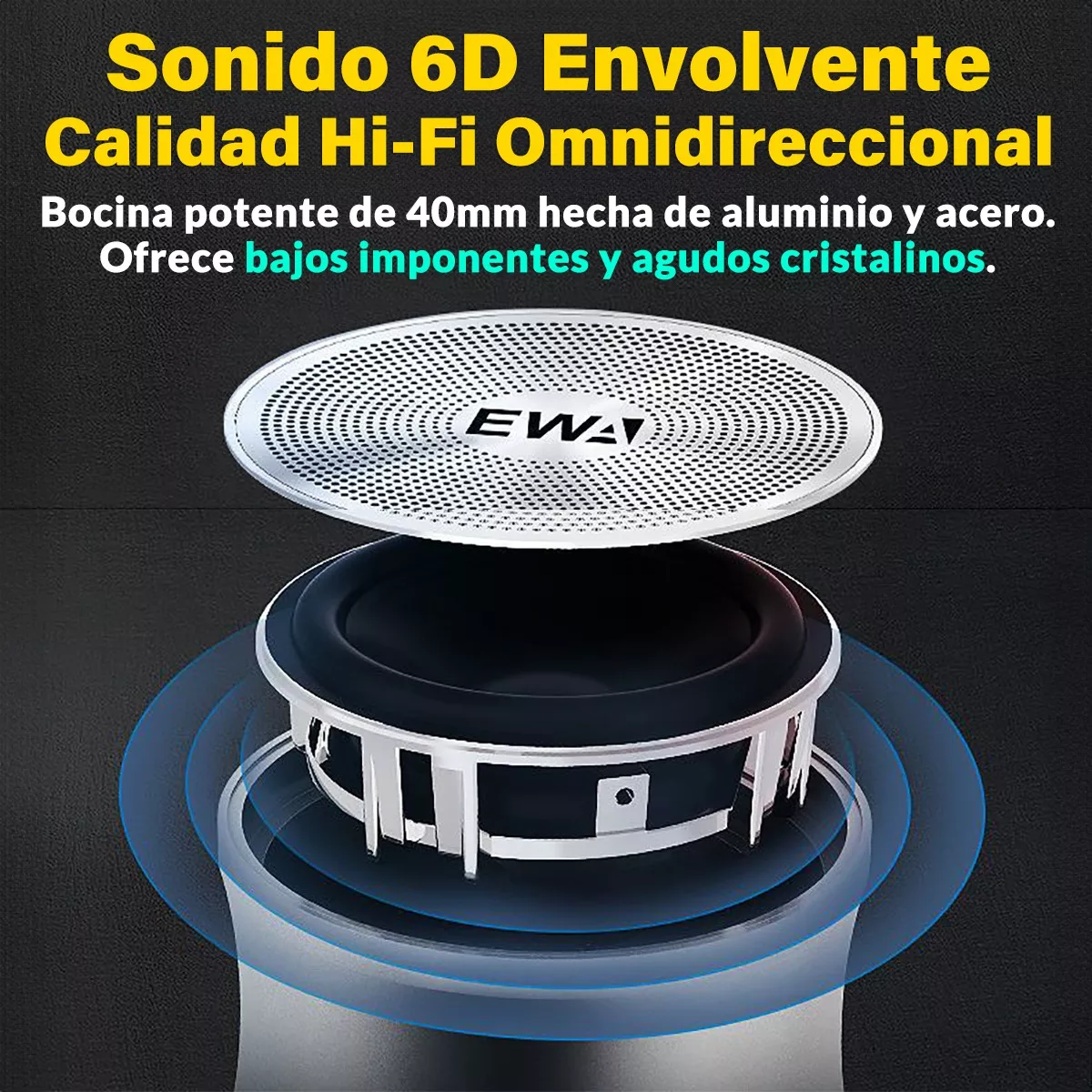 Foto 3 pulgar | Altavoces Bluetooth Ewa A109 Pro Tws True Wireless Negros