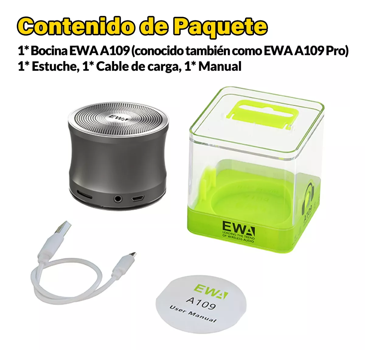 Foto 6 pulgar | Altavoces Bluetooth Ewa A109 Pro Tws True Wireless Negros