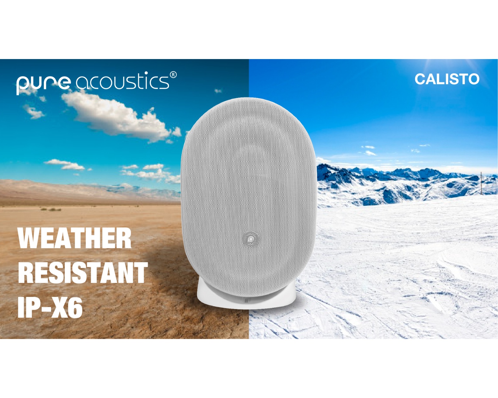 Foto 3 pulgar | Bocinas Activas de Exterior Inalámbricas Pure Acoustics Plug & Play IPX6 Bluethooth Calisto Blancas