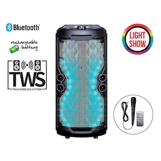 Foto 5 | Iq Bocina Bluetooth Portátil 32w Con Micrófono Y Control Remoto, Aux, Usb, Micro Sd + Panel De Luces