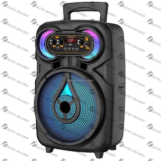 Foto 5 | Bocina Bluetooth Recargable-Portátil 8 Pulgadas Con Micrófono Y Luz Led