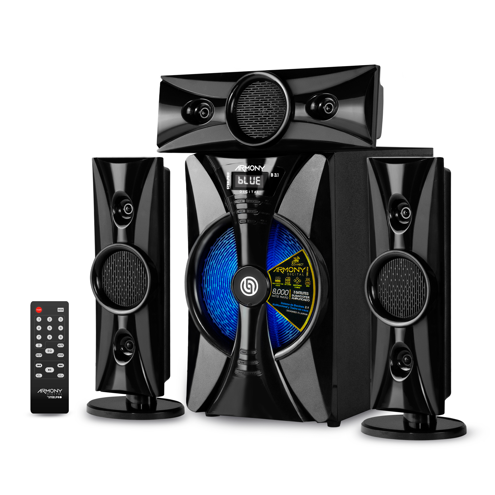 Foto 6 pulgar | Steelpro Minicomponente Home Theater 8,000 W - Armony - B3.1 Color Negro Potencia Rms 475 W