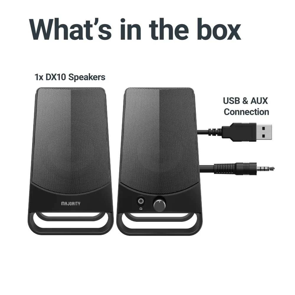 Foto 5 | Bocinas para PC Mayority USB Estéreo 10w - DX10