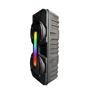Foto 3 | Bocina Bluetooth Bafle Doble Karaoke Microfono Incluido Radio Fm Micro Sd Ubs Luz Led 7400 Watts