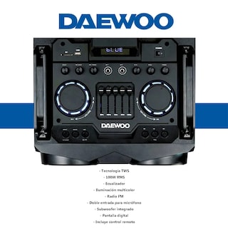 Foto 2 | Bocina Torre de Sonido Daewoo Bluetooth 3x10'' High Power Tws 100w