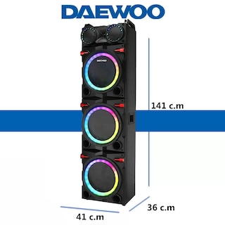Foto 3 | Bocina Torre de Sonido Daewoo Bluetooth 3x10'' High Power Tws 100w