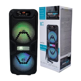 Foto 5 | Bocina Bluetooth Recargable de 8″x2 con Luz Led y Micrófono