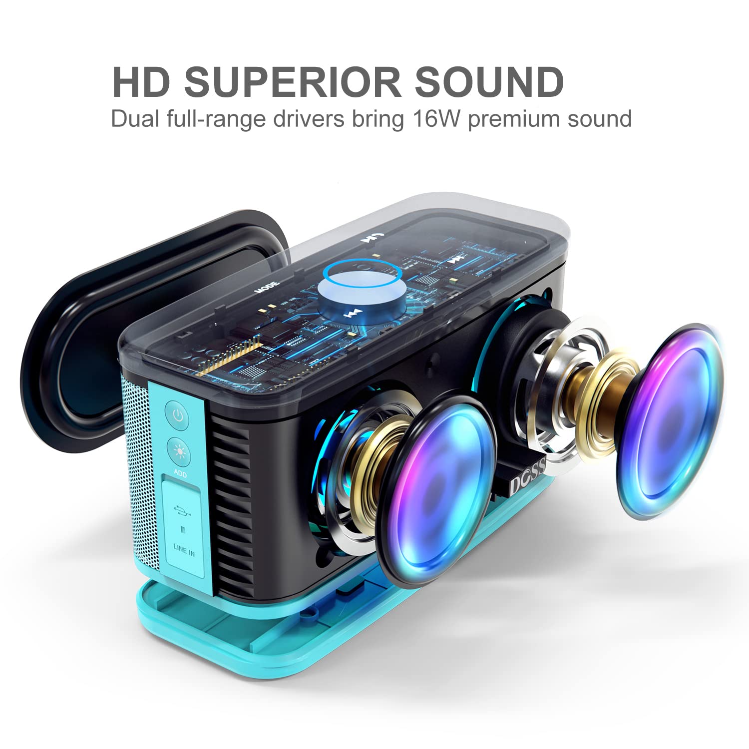 Foto 2 | Altavoz Bluetooth Doss Soundbox Plus Portable 16w 20h Playti - Venta Internacional.