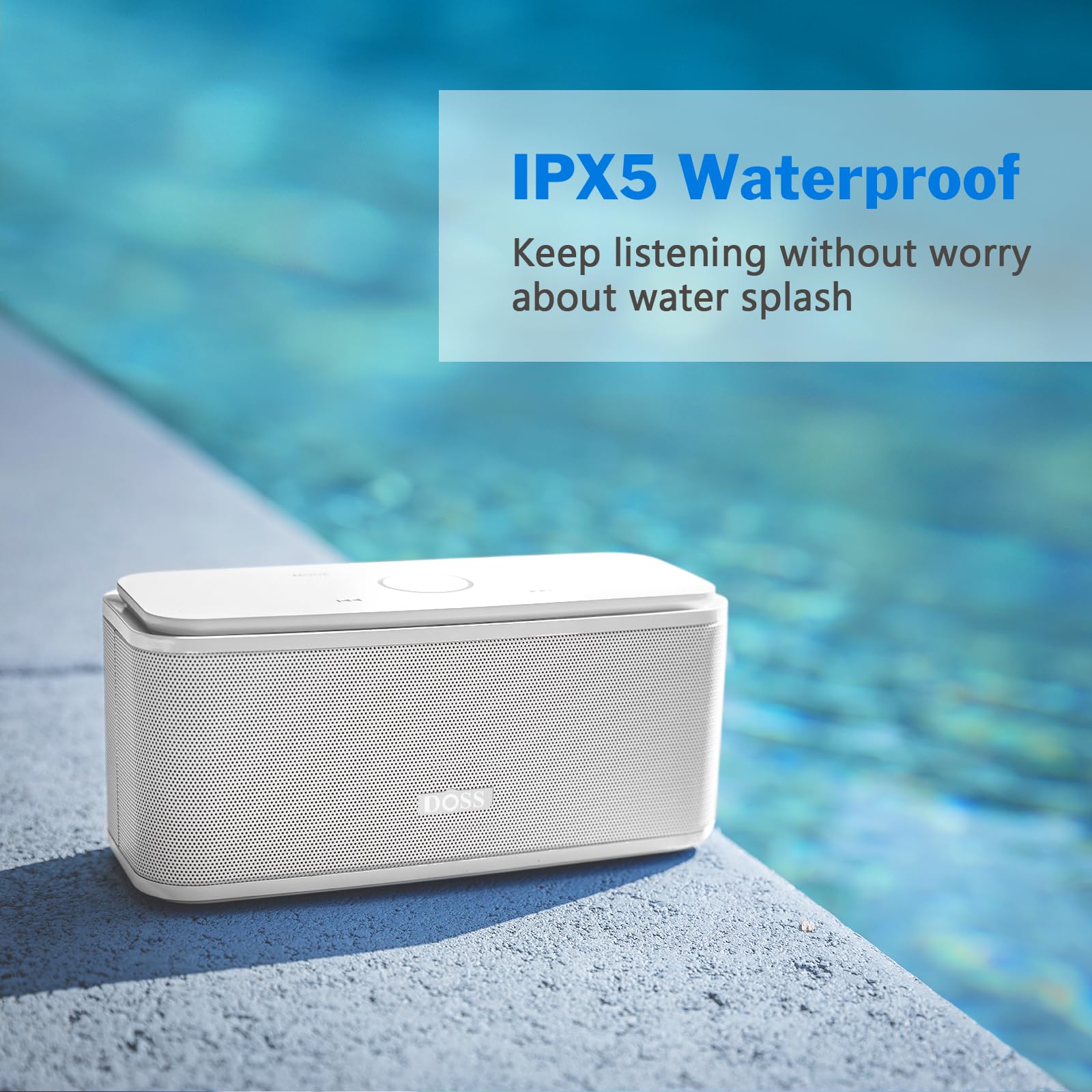 Foto 5 pulgar | Altavoz Bluetooth Doss Soundbox Touch 12w Ipx5 20h Blanco - Venta Internacional.