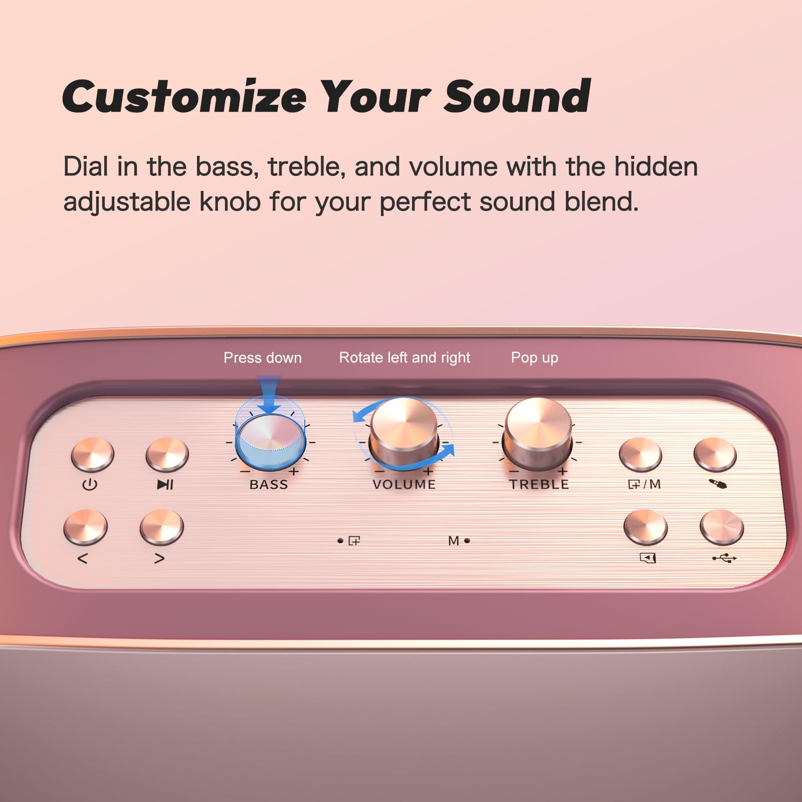 Foto 4 pulgar | Altavoz Bluetooth Doss Soundbox H100 50w 24h Playtime Rosa - Venta Internacional.