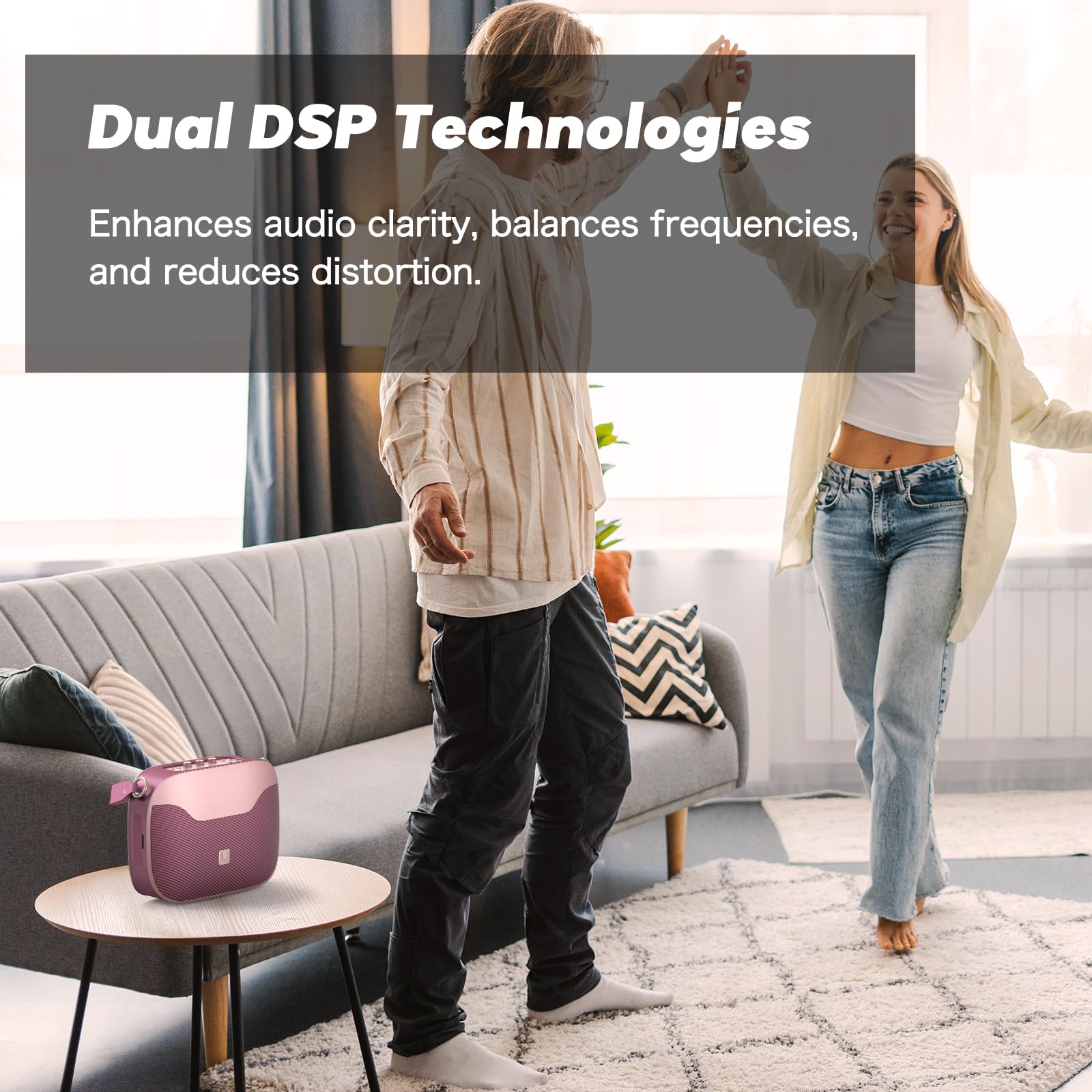Foto 8 pulgar | Altavoz Bluetooth Doss Soundbox H100 50w 24h Playtime Rosa - Venta Internacional.
