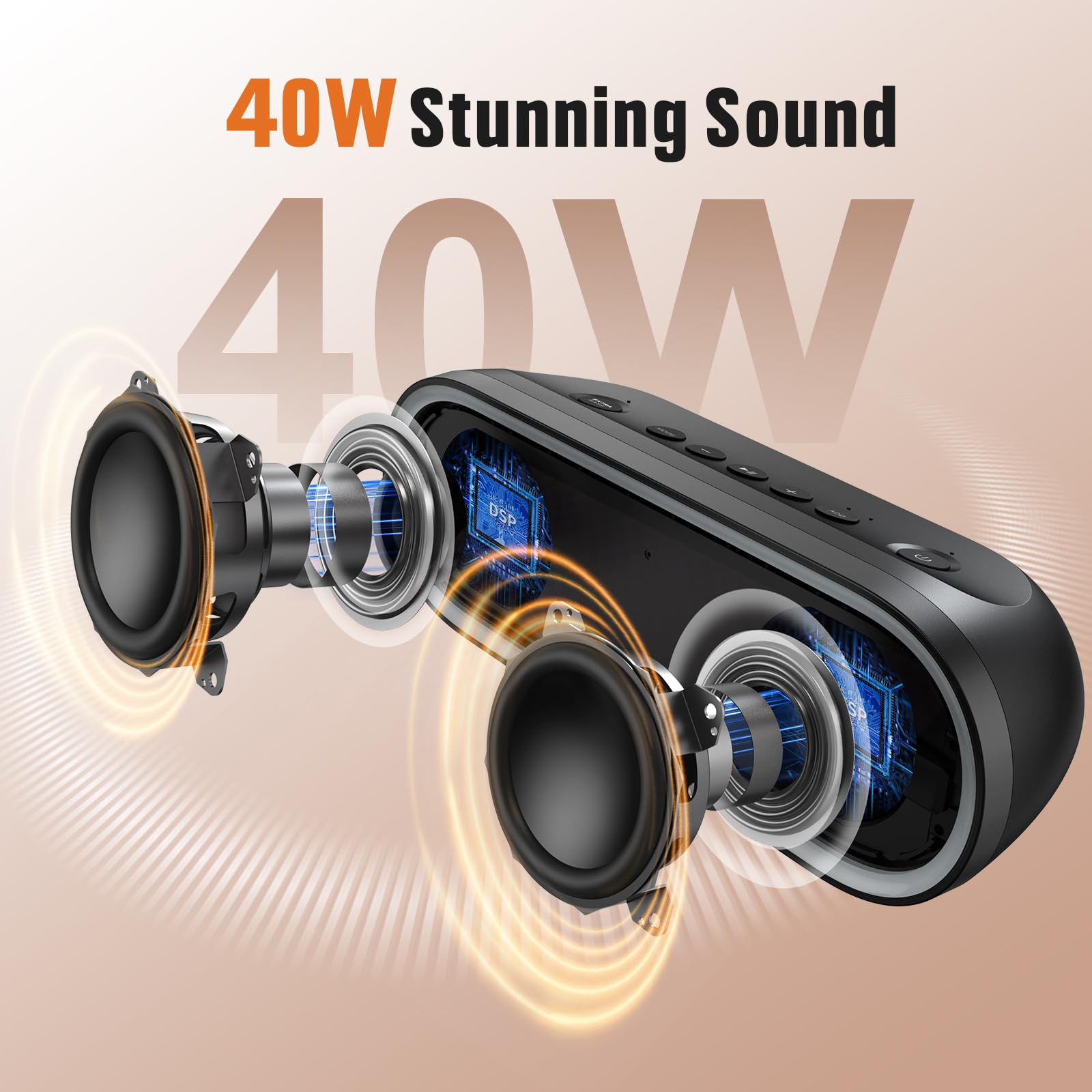 Foto 3 pulgar | Altavoz Bluetooth Doss Soundbox Pro+ P300 40w Ipx6 Azul - Venta Internacional.