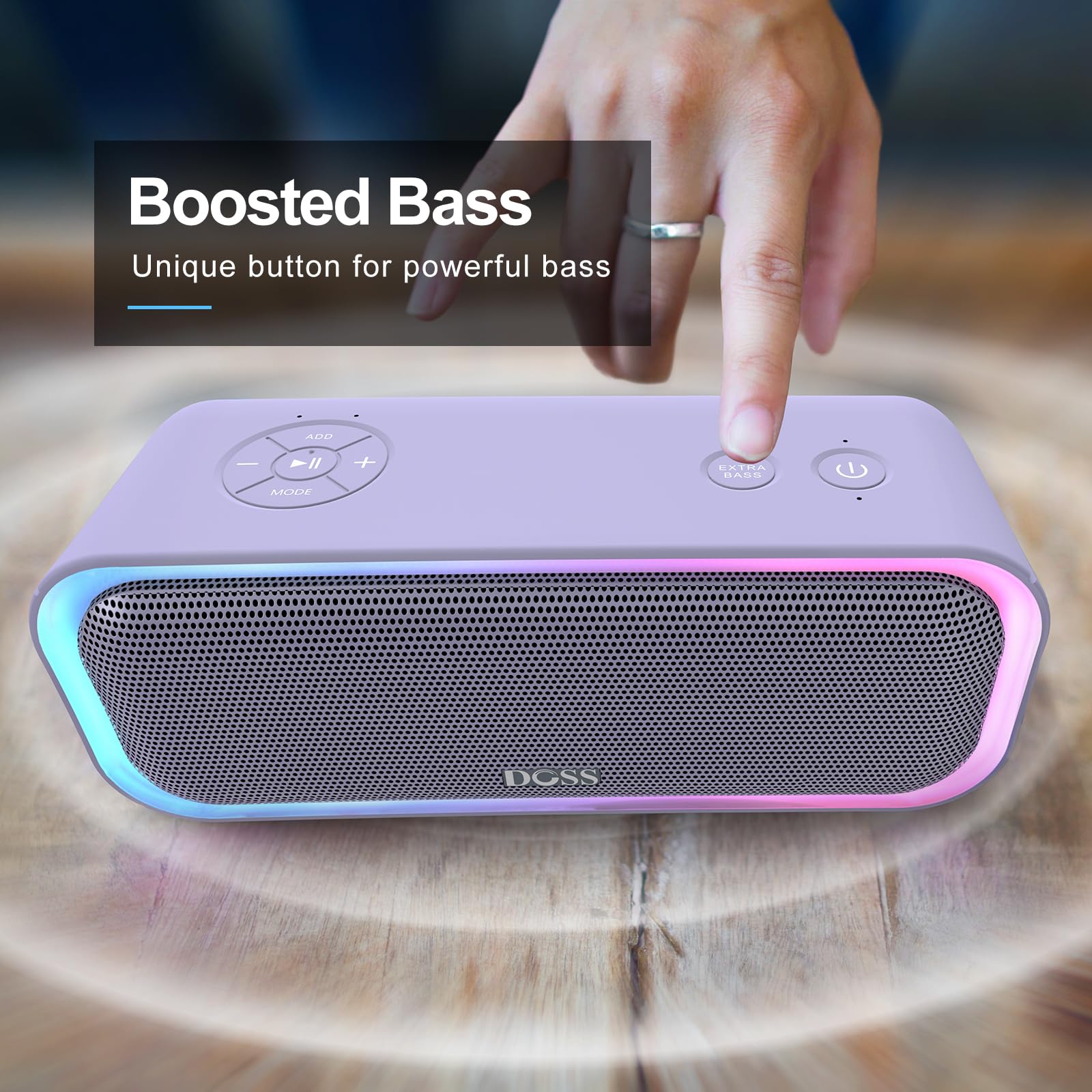 Foto 4 pulgar | Altavoz Bluetooth Doss Soundbox Pro 20w Stereo Sound Ipx6 Púrpura - Venta Internacional.