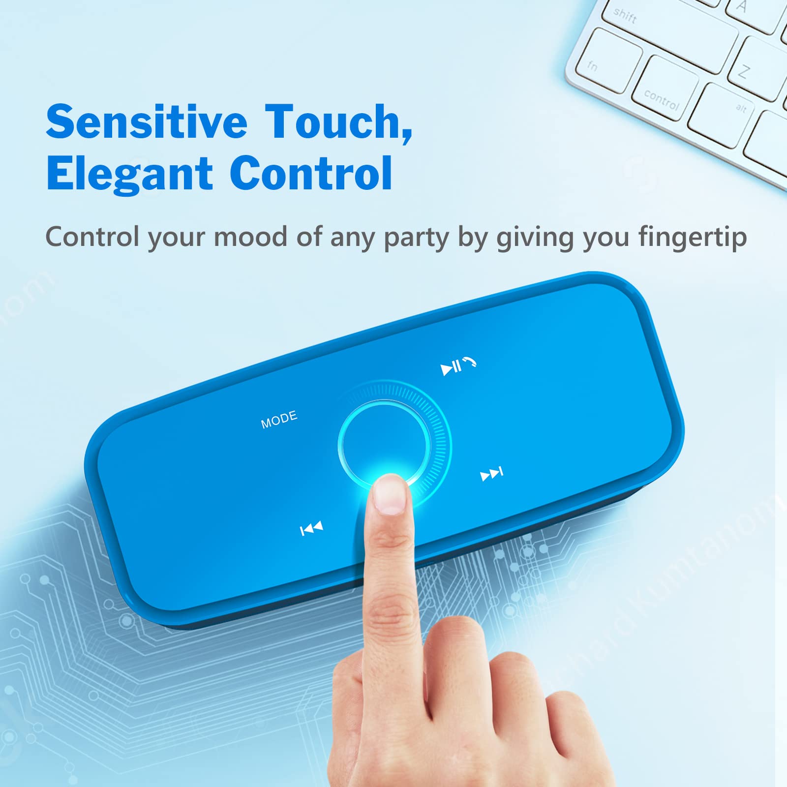 Foto 4 pulgar | Altavoz Bluetooth Doss Soundbox Touch 12w Hd Sound Blue - Venta Internacional.