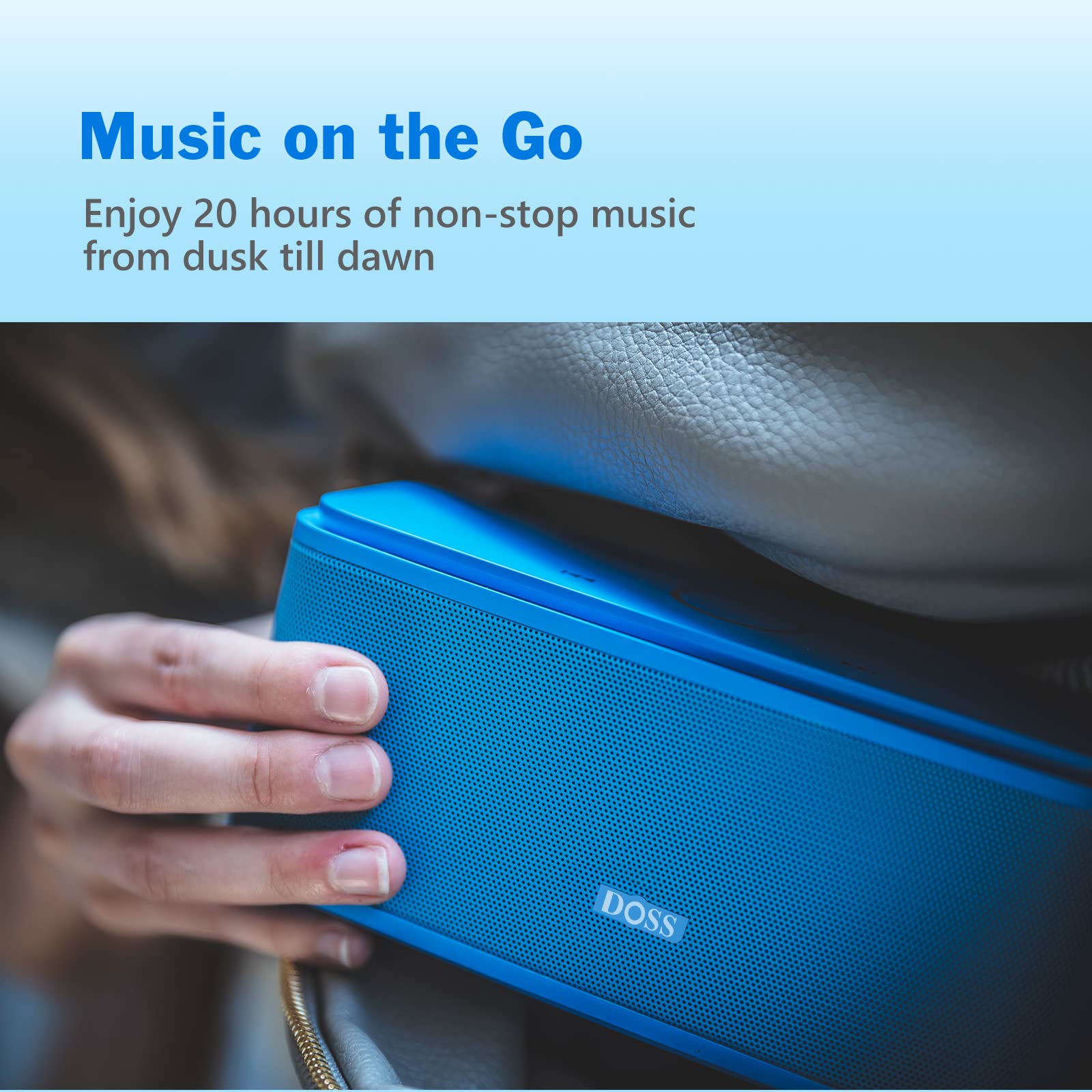 Foto 6 pulgar | Altavoz Bluetooth Doss Soundbox Touch 12w Hd Sound Blue - Venta Internacional.