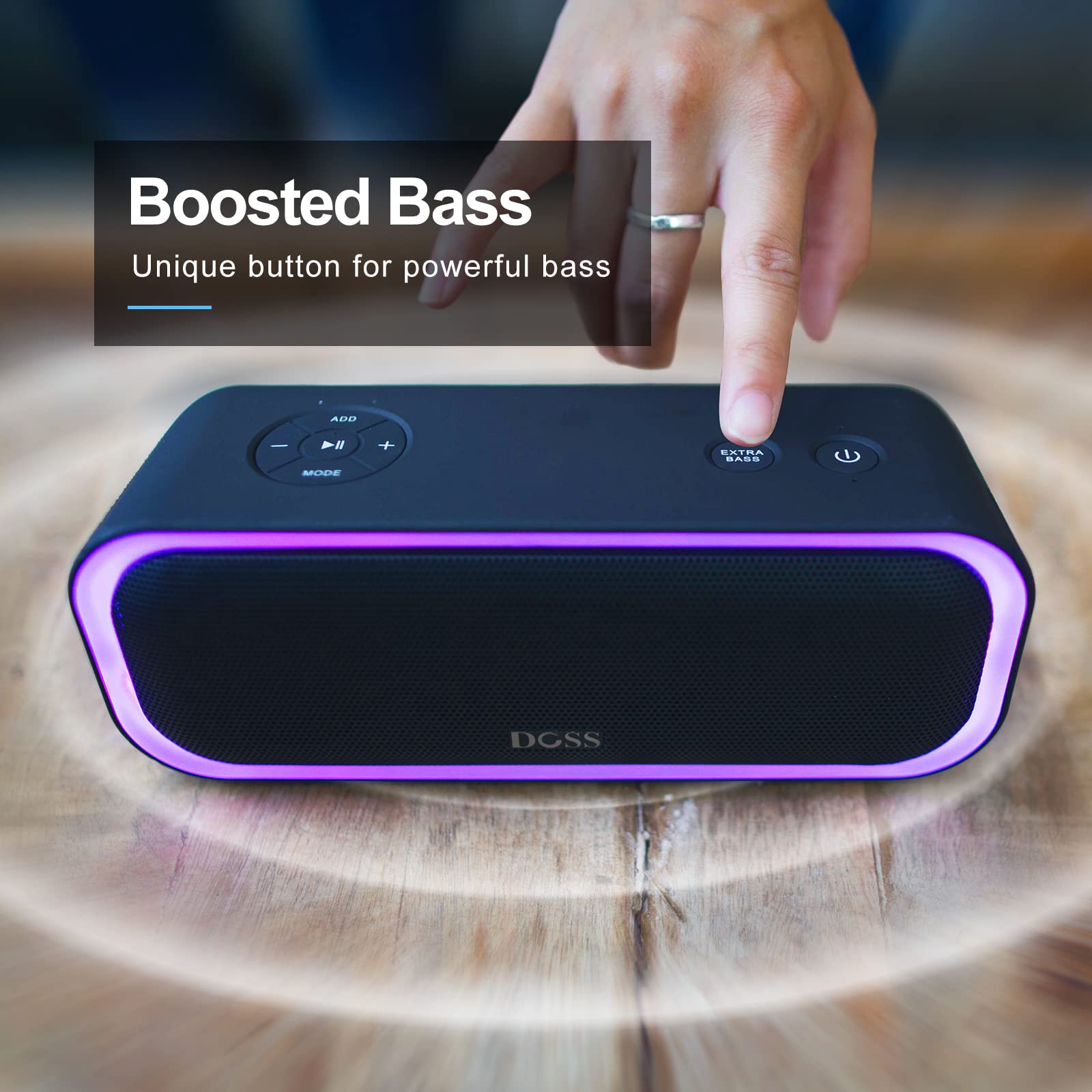 Foto 4 pulgar | Altavoz Bluetooth Doss Soundbox Pro 20w Stereo Sound Ipx6 Azul - Venta Internacional.